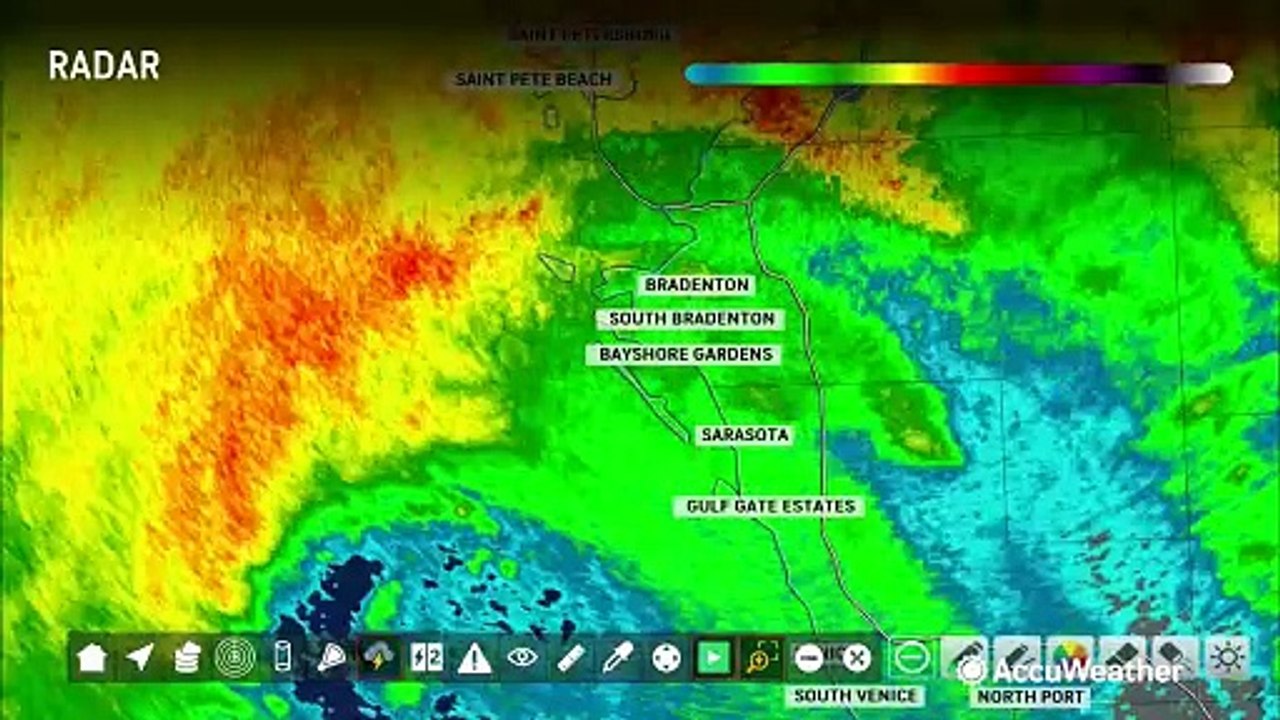 Power flashes and gusty winds as Hurricane Milton makes landfall in Florida