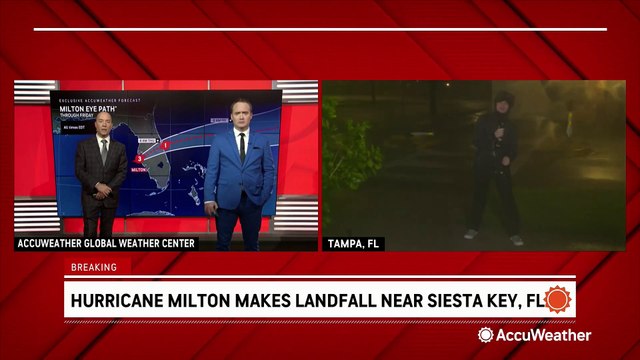 Eerily calm in the eye of Hurricane Milton