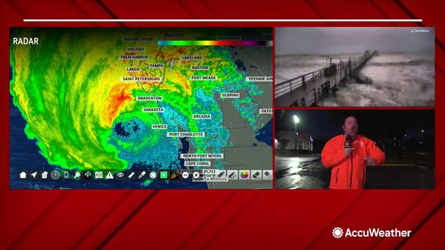 Powerful wind gusts strike the Florida coast ahead of Milton