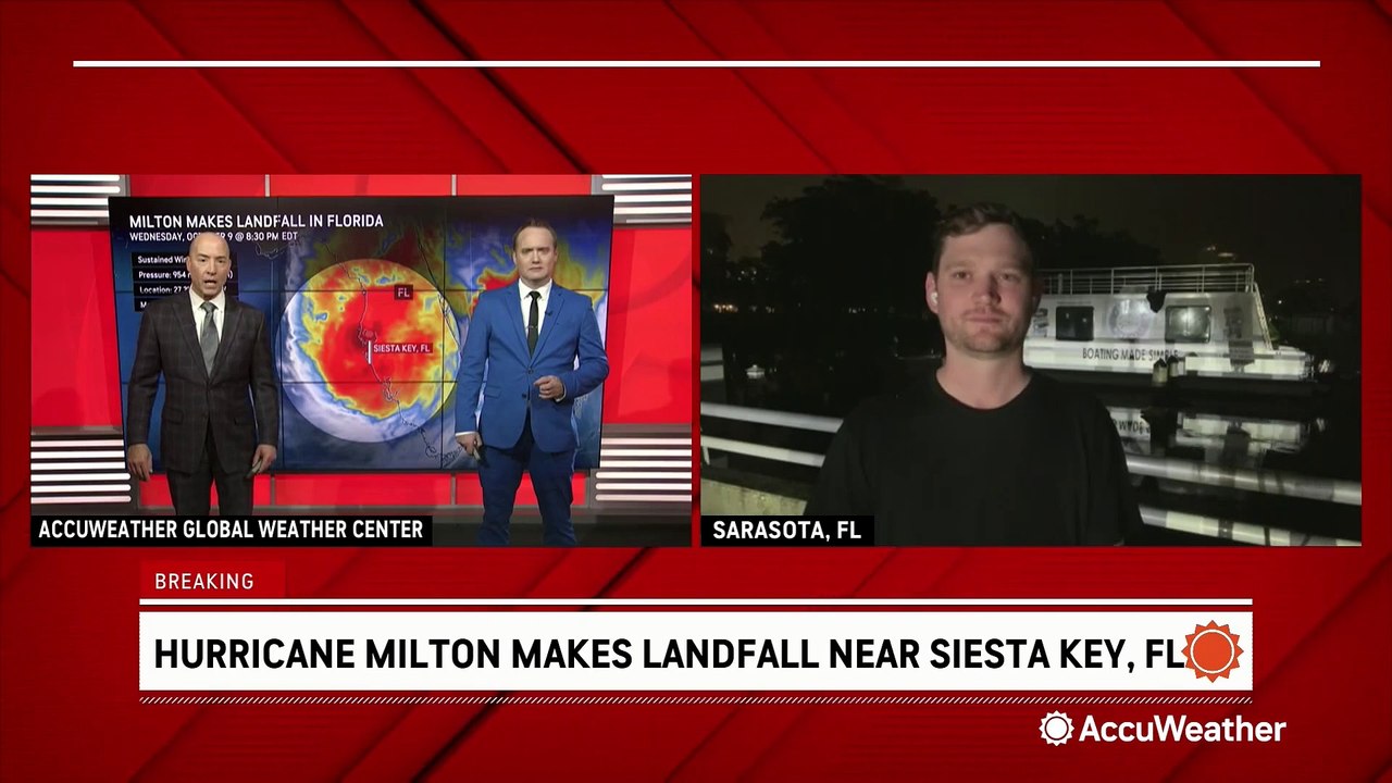 Storm surge moves in quickly after Hurricane Milton's landfall