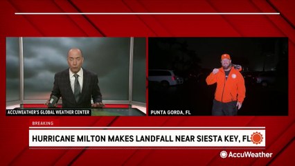 Massive power flashes as Hurricane Milton knocks out electricity in Punta Gorda