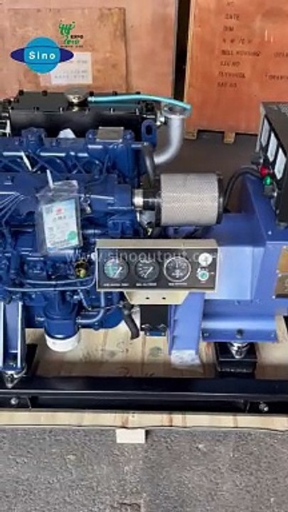 Sinooutput 20Kw marine generator set with Weichai diesel engine. Speed 1500rpm, voltage 380V 50HZ.