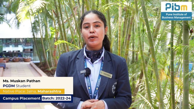 PIBM's MBA & PGDM Placements Triumph Muskan's Inspiring Success Story Batch 2022-24