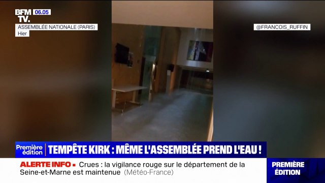 Tempête Kirk: l’un des bâtiments de l’Assemblée nationale touché par des infiltrations d'eau