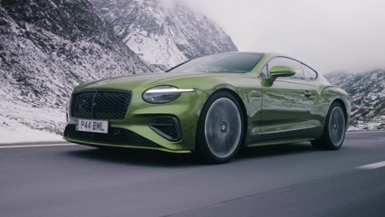 The new Bentley Continental GT in Tourmaline Green Driving Video