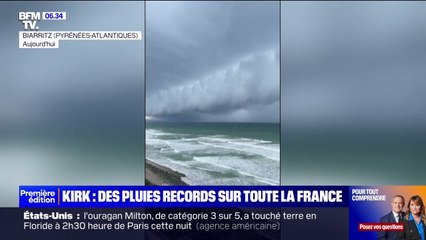 Des pluies records sur toute la France à cause du passage de la tempête Kirk