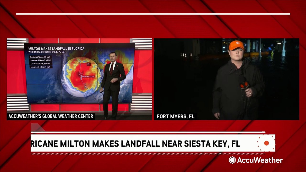 Storm surge rises along the west Florida coast after Milton's landfall