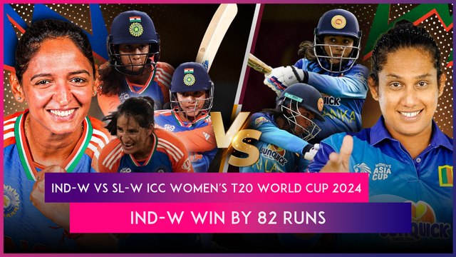 IND-W vs SL-W ICC Women's T20 World Cup 2024 Stat Highlights: India Secure Dominant Victory