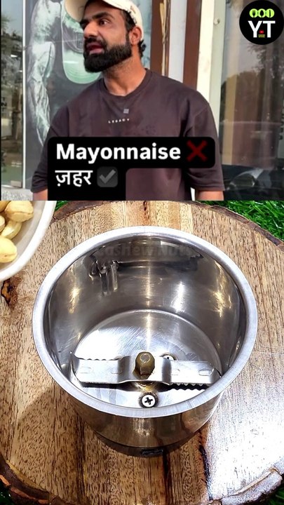 I tried Gym Coach Nitesh Soni's Homemade Healthy Mayonnaise Recipe #Shorts #recipe #food
