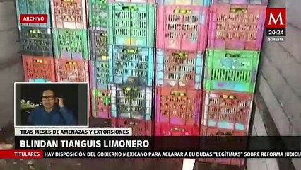 Firman blindaje al Tianguis Limonero en Apatzingán para combatir la extorsión