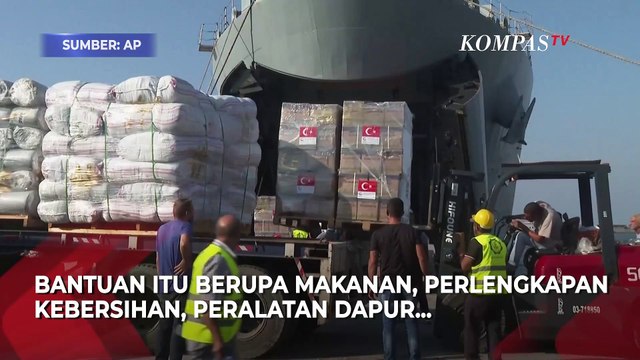 Momen Turkiye Kirim 300 Ton Bantuan Kemanusiaan untuk Lebanon