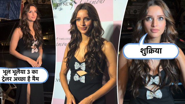 Animal Fame Actress Triptii Dimri का Black Outfit में दिखा शानदार अंदाज़