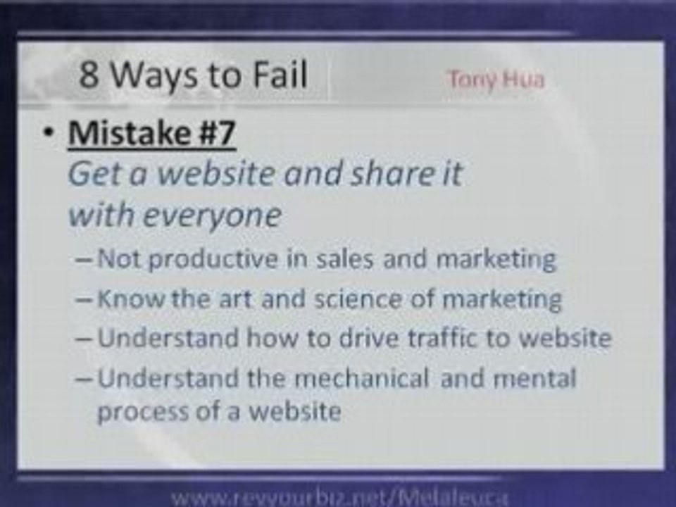 Melaleuca Scam: 8 Ways to Fail Part 2
