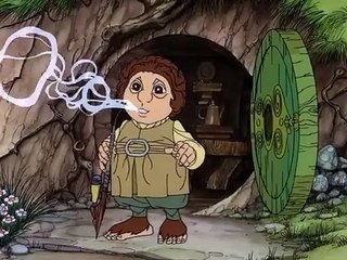 Gandalfs erster Auftritt in einer Szene aus "Der Hobbit" (1977)