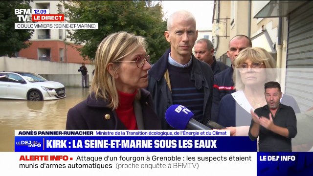 Nous n'avons aucun blessé à déplorer : Agnès Pannier-Runacher s'exprime depuis la Seine-et-Marne après le passage de la tempête Kirk