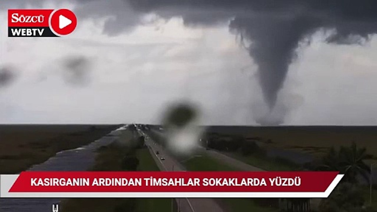 Milton kasırga hortumlar yarattı, timsahlar sok...