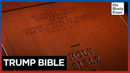 Download Video: Trump has long blasted China's trade practices. His 'God Bless the USA' Bibles were printed there