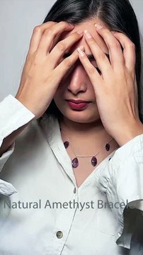 Natural Amethyst Necklace in Sterling Silver