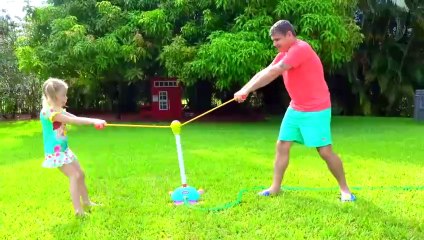 Nastya and dad are mischievous. Collection for children