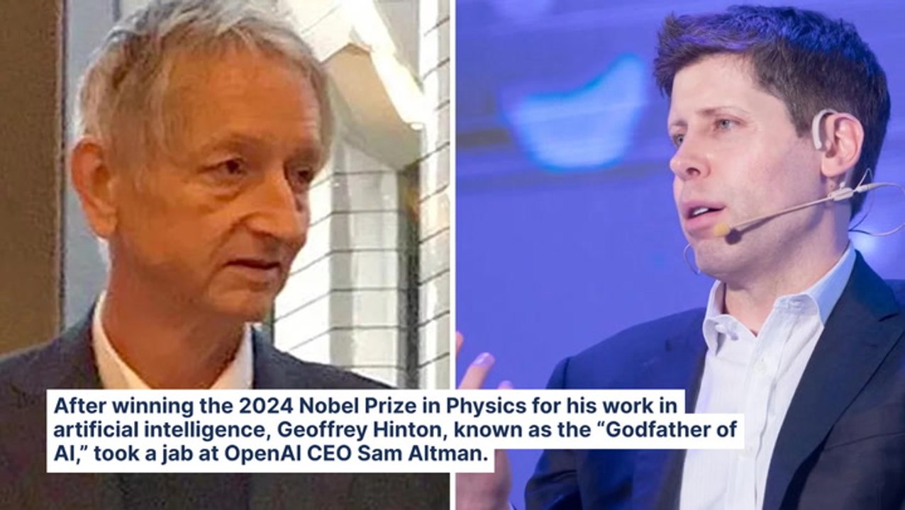 2024 Physics Nobel Laureate Geoffrey Hinton Says 'Particularly Proud' Of The Student That Fired OpenAI CEO Sam Altman Who Was 'Less Concerned With Safety Than With Profits'