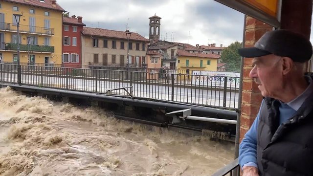 Maltempo a Bergamo, chiuso il ponte sul Serio a Seriate