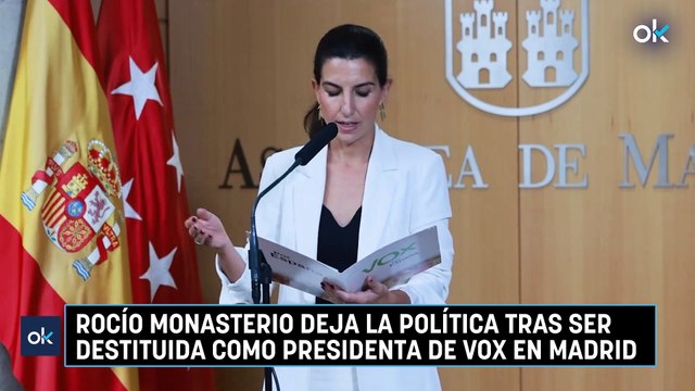 Rocío Monasterio deja la política tras ser destituida como presidenta de Vox en Madrid