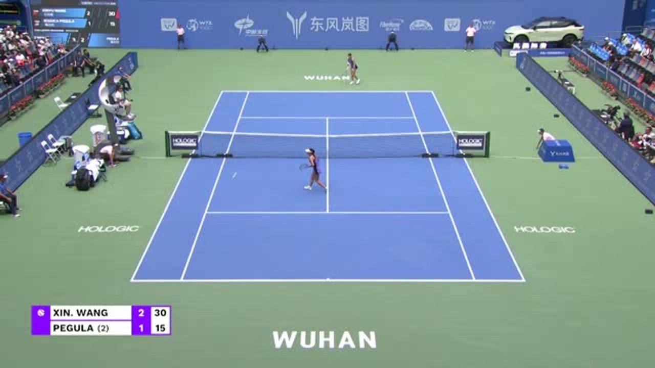 Wuhan - Pegula chute face à Wang