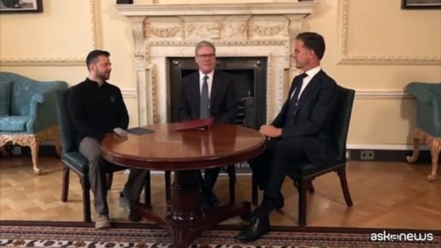 Zelensky e il Segretario Generale Nato Rutte a Downing Street