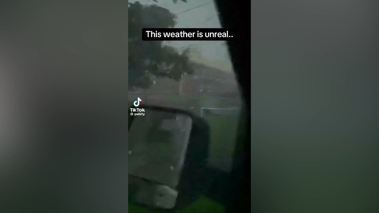 Terrifying moment: man trapped in car as Florida tornado sweeps through