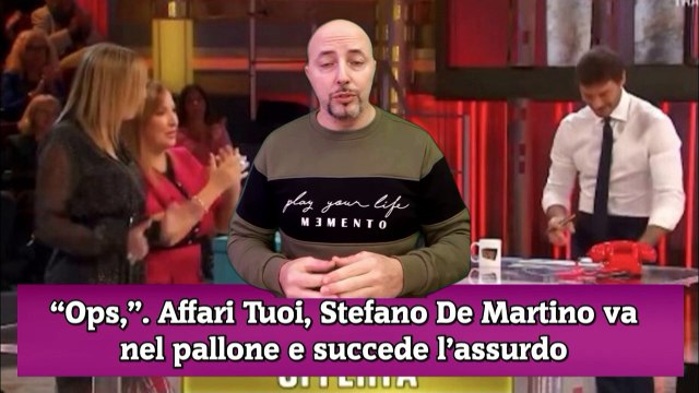 Affari Tuoi, succede anche a Stefano De Martino, prima nel pallone e poi...