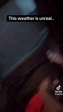 Terrifying moment: MAN TRAPPED in CAR as FLORIDA TORNADO sweeps through