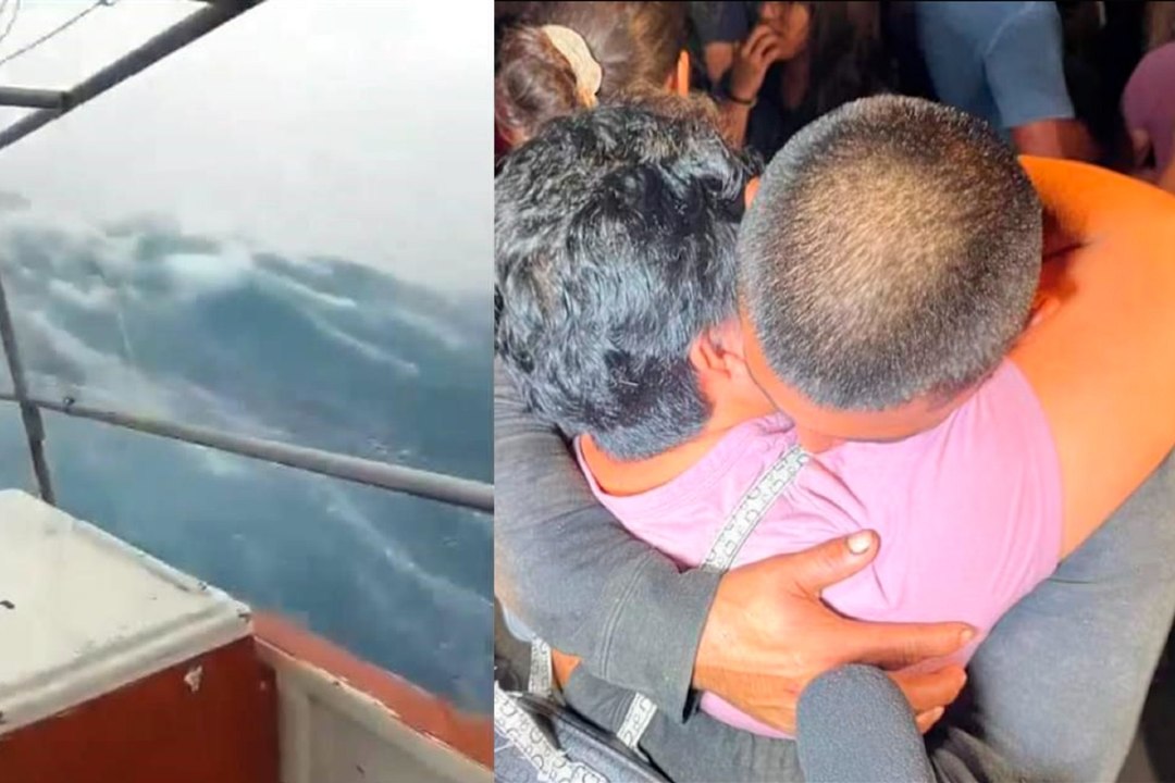 Rescatan a pescadores atrapados por la fuerza del Huracán Milton en costas de México