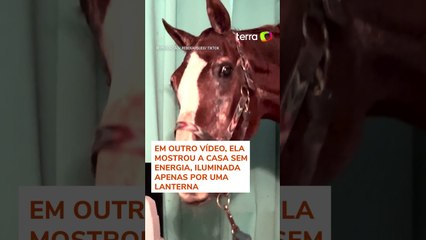 Americana coloca cavalo de 31 anos para dentro de casa durante Furacão Milton #shorts
