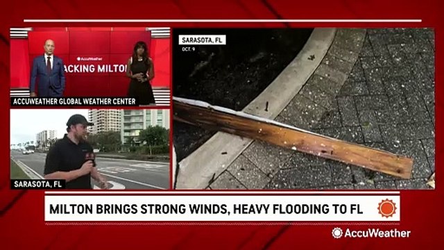 Storm surge and flood damage in Hurricane Milton aftermath