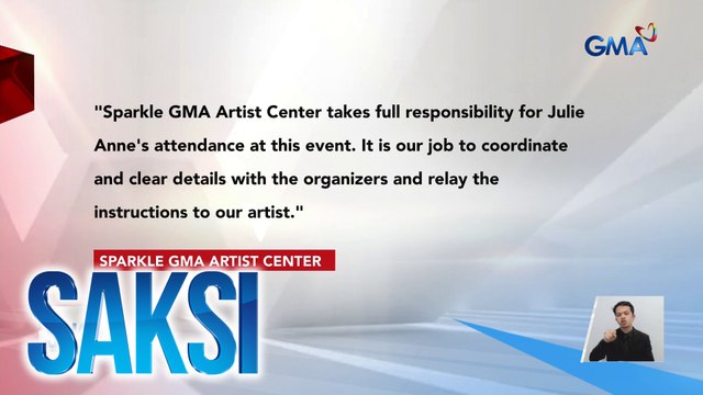 Julie Anne San Jose, Sparkle at pamunuan ng parokyang nagdaos ng kontrobersyal na benefit concert sa simbahan, humingi ng paumanhin | Saksi