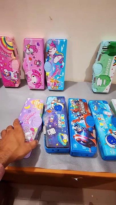 Unboxing the Hidden Pen Box - Ruler, Tape, Sharpener, Scissor, - Eraser ...