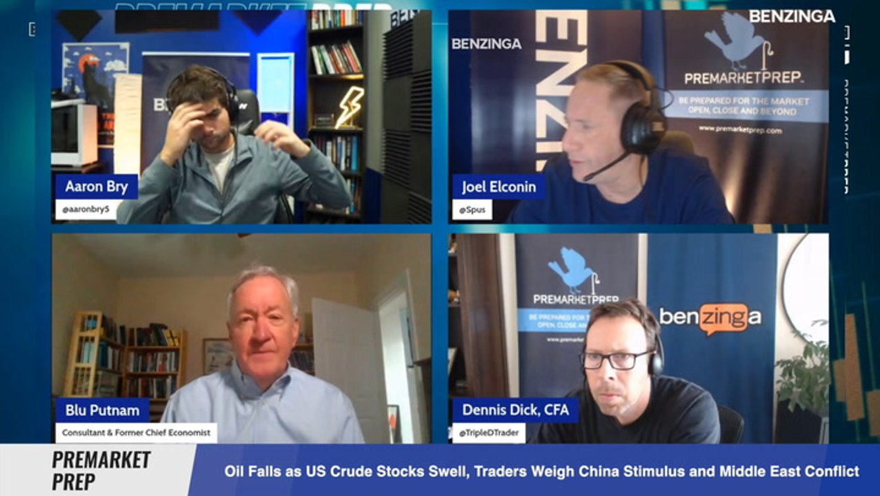 Oil Falls as US Crude Stocks Swell, Traders Weigh China Stimulus and Middle East Conflict