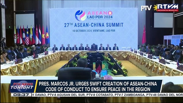 PBBM urges swift creation of ASEAN-China Code of Conduct to ensure peace in the region