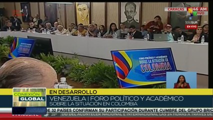 Yván Gil lideró foro político y académico sobre la situación en Colombia