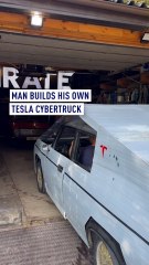 Check out this incredible homemade Cybertruck!