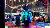 Benidorm Bull Ride Fail： Dressed-Up Girl Takes on Mechanical Bull!  31