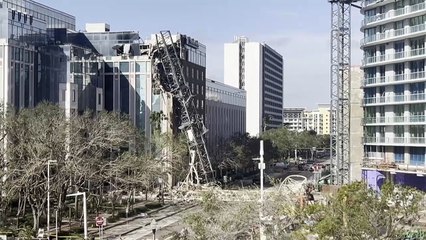 Hurricane Milton causes crane to collapse in Florida