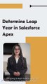 How To determine leap year in Salesforce Apex #howtosalesforce #salesforce #howto