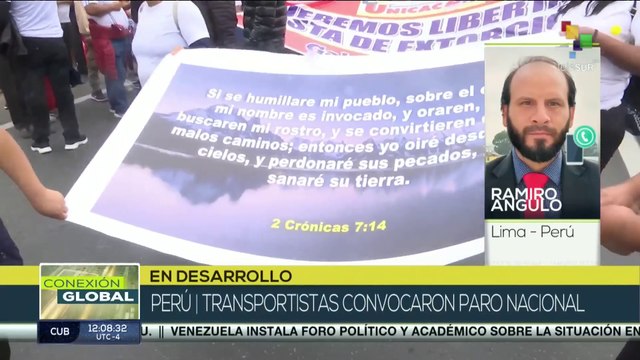 Transportistas peruanos en paro nacional