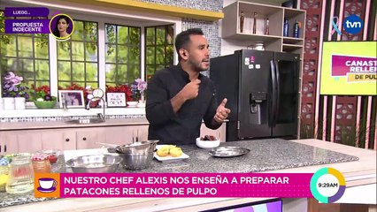 Canasta de patacones rellenas de pulpo