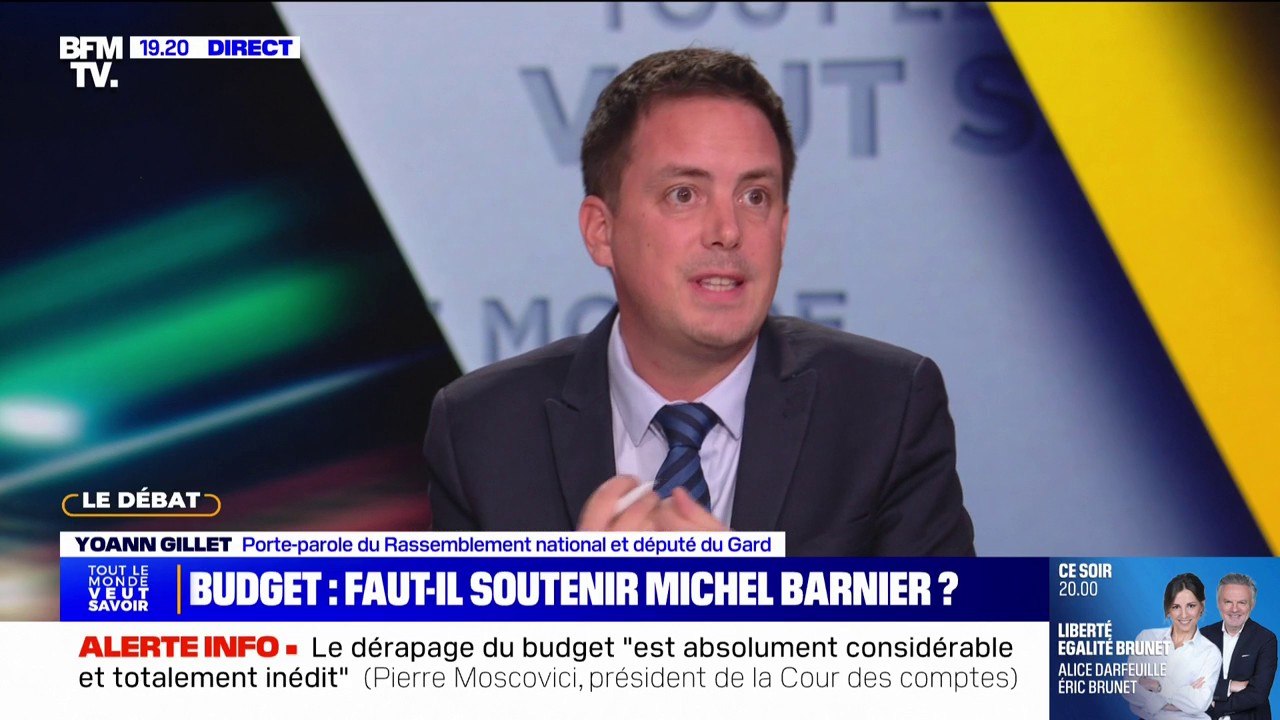 Budget: "Si le gouvernement prend des mesures qui vont à l'encontre de l'intérêt général (...) nous serions en capacité de censurer", assure Yoann Gillet (RN)