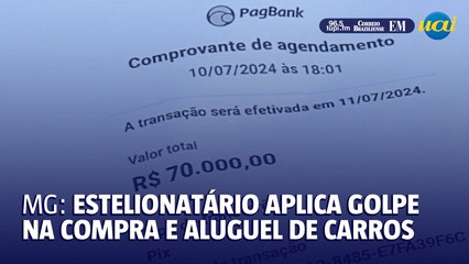 MG: estelionatário aplica golpe na compra e aluguel de carros