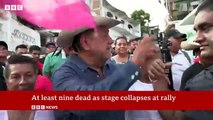 Al menos nueve muertos al derrumbarse escenario en México durante el mitin de Jorge Álvarez Maynez | noticias de la BBC