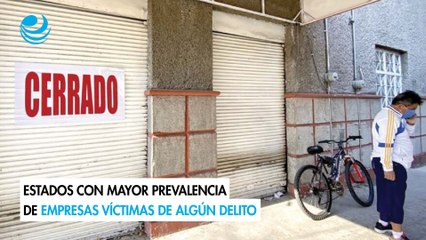 Estados con mayor prevalencia de empresas víctimas de algún delito
