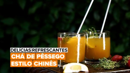 Delícias Refrescantes: Chá de pêssego estilo chinês